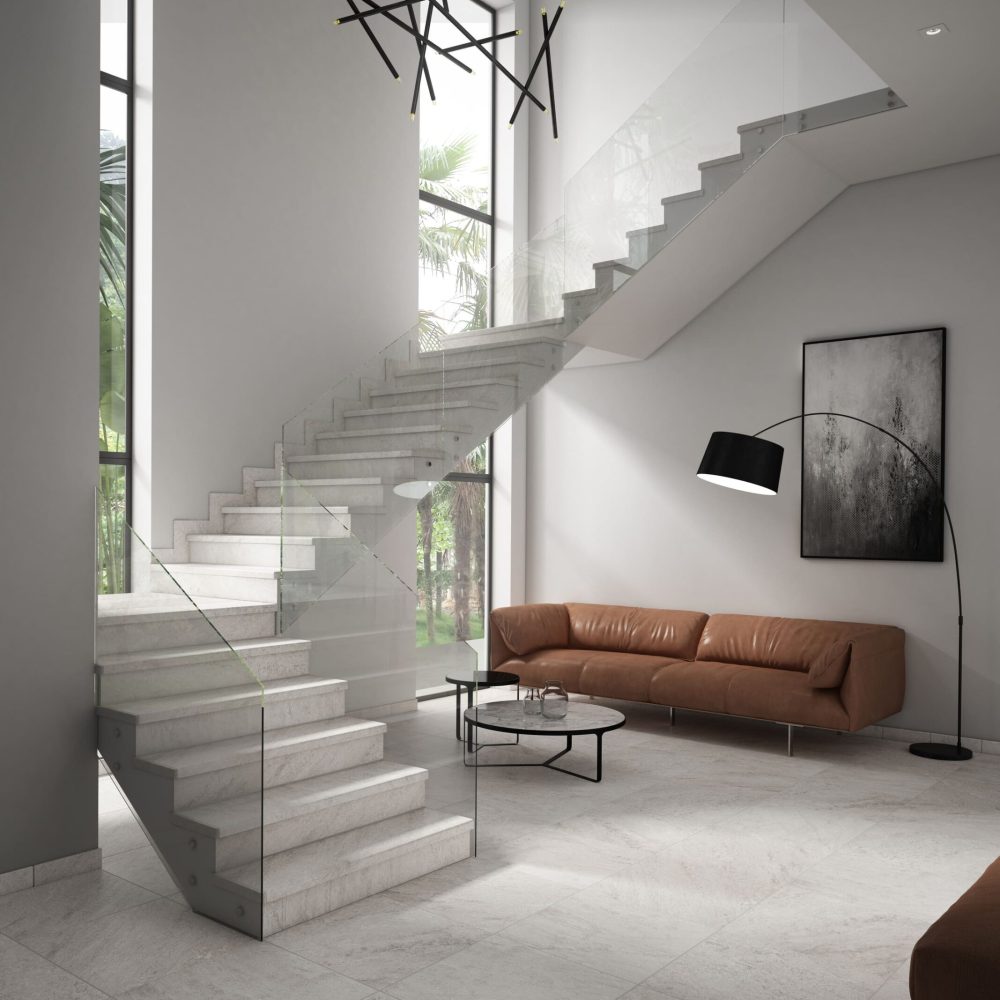 Gresmanc-WhiteStone indoor stairs
